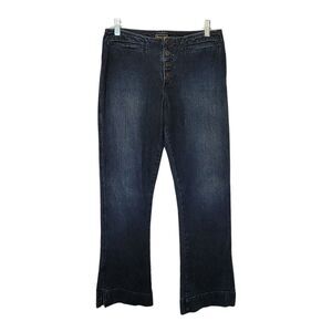 Abercrombie & Fitch Jeans Womens 4 Blue Flare Leg Mid-Rise Dark Wash